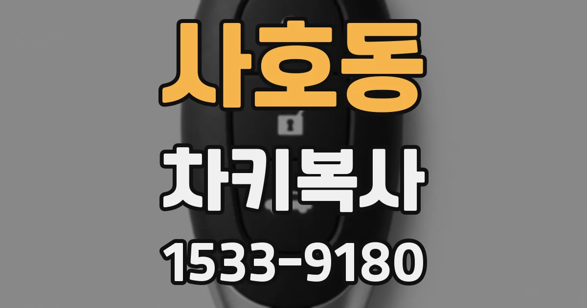 사호동 차키복사