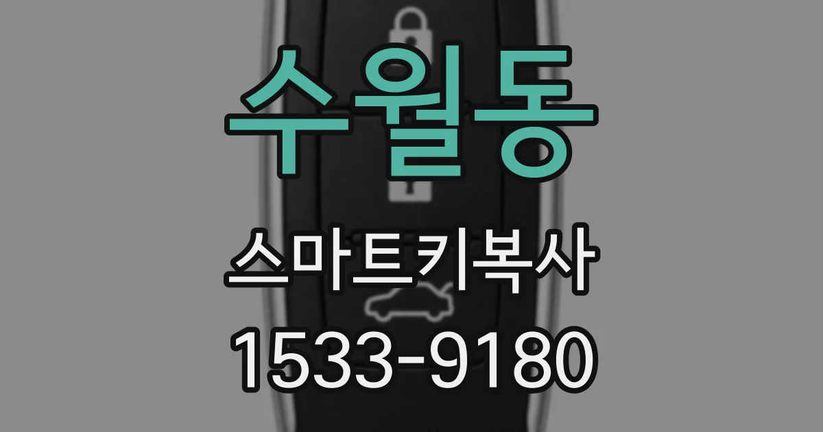 수월동 스마트키복사