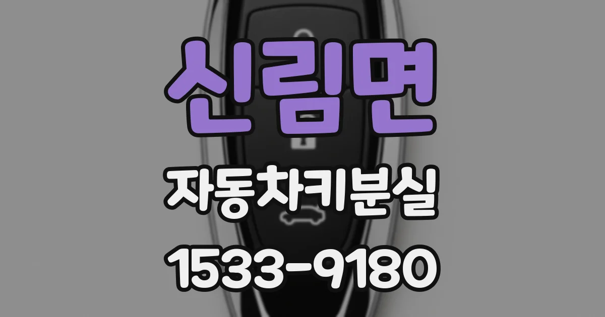 신림면 자동차키분실