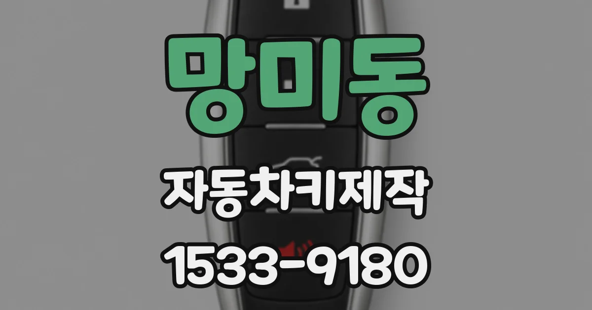 망미동 자동차키제작