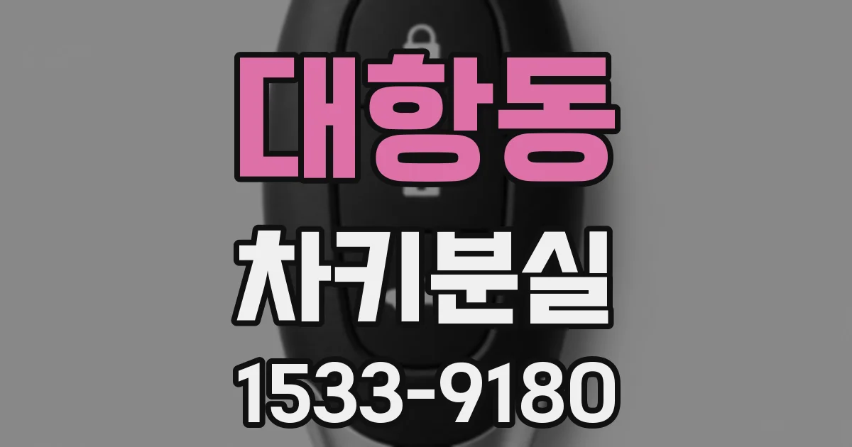 대항동 차키분실