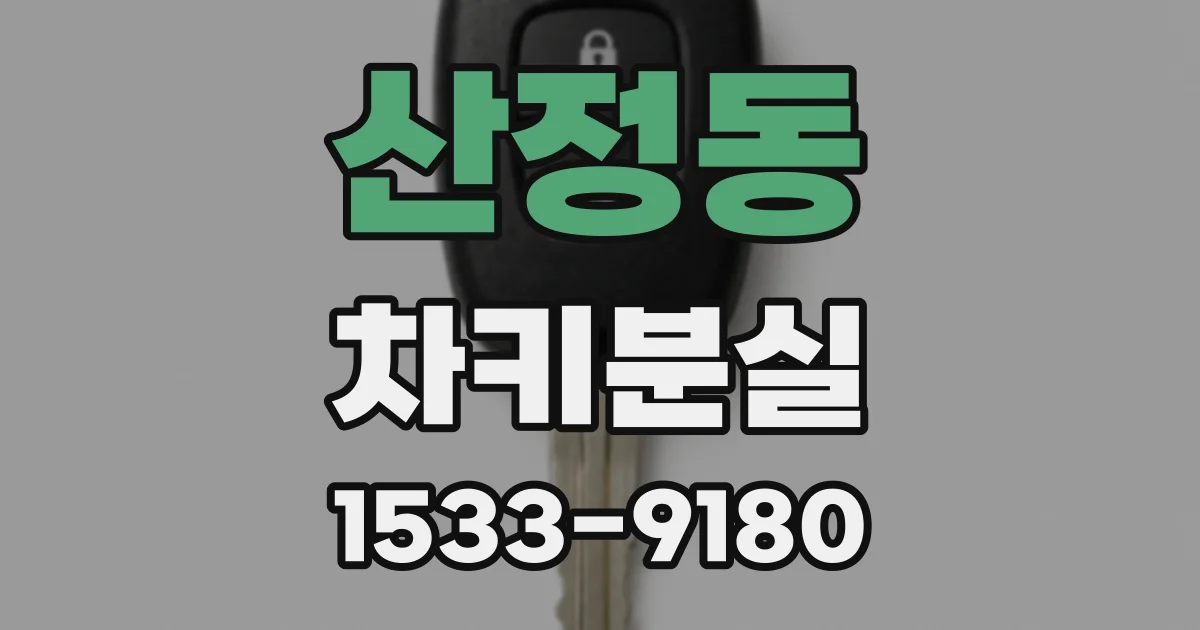 산정동 차키분실
