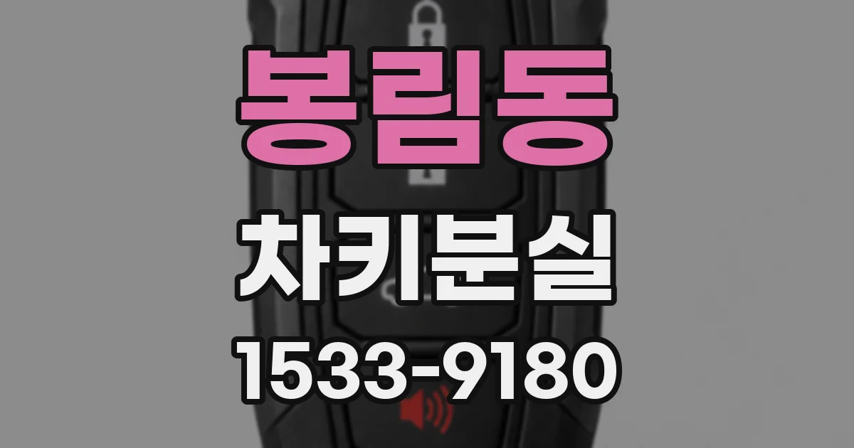 봉림동 차키분실