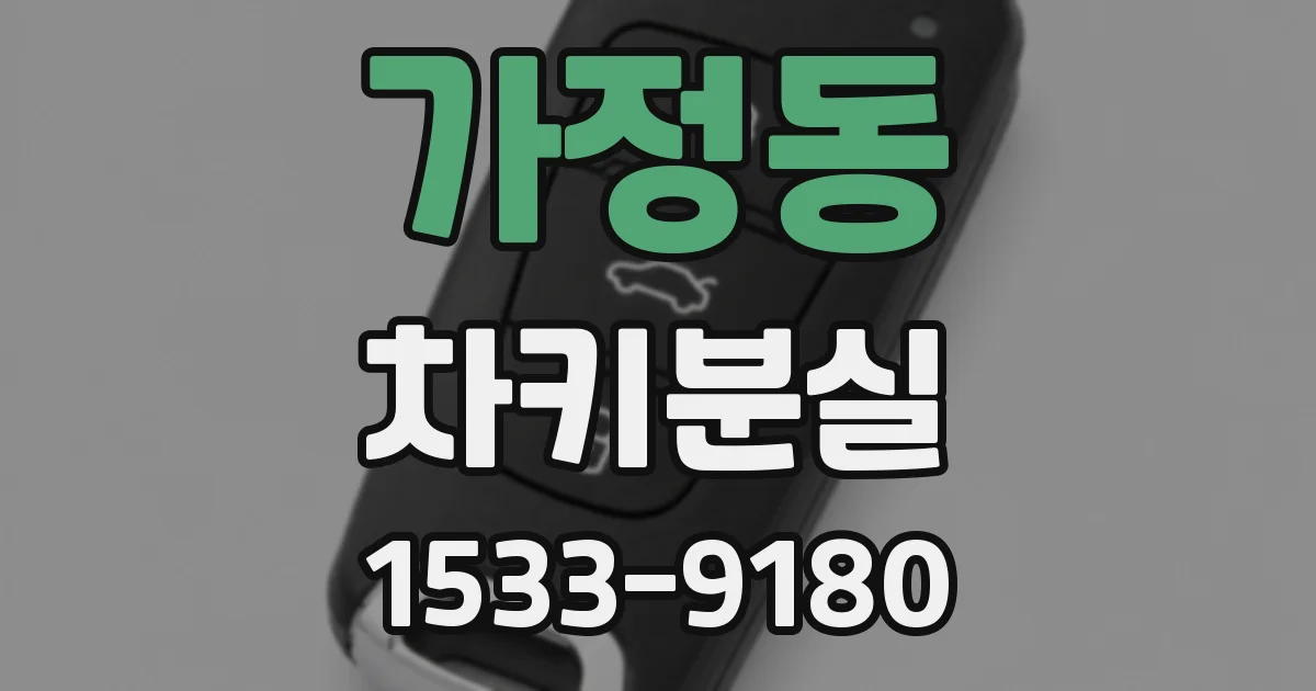 가정동 차키분실