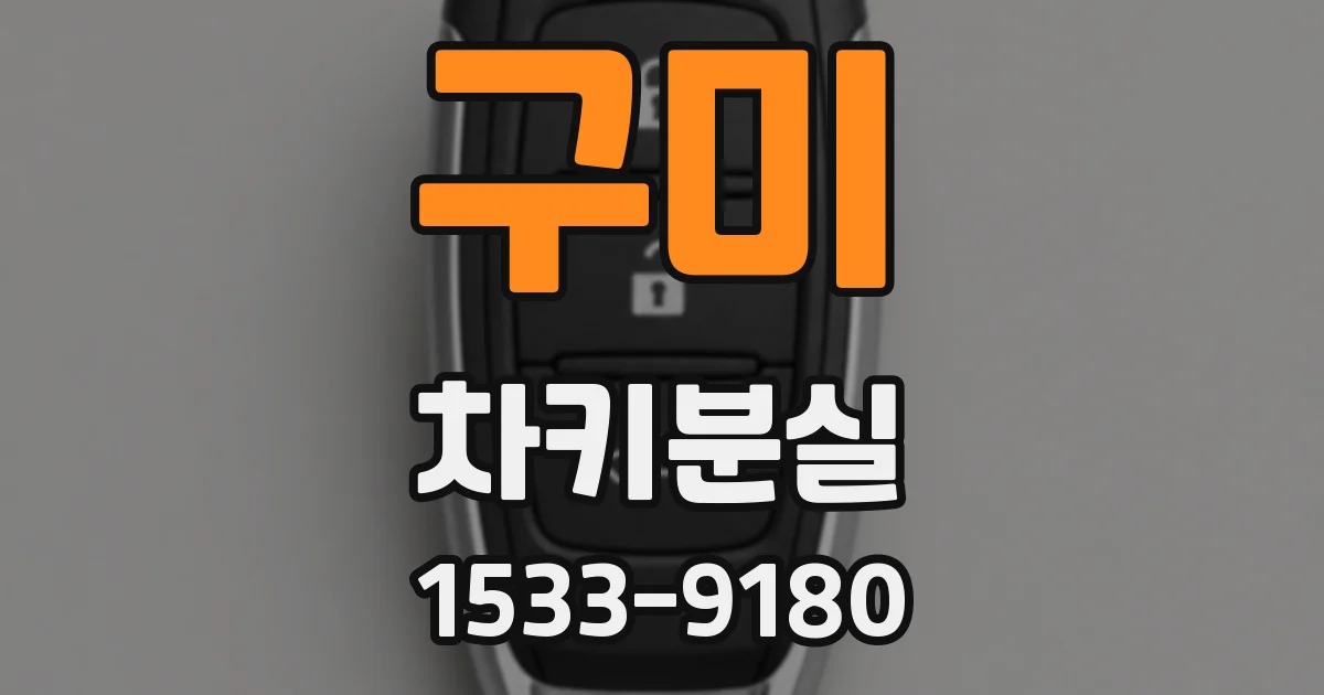 구미 차키분실