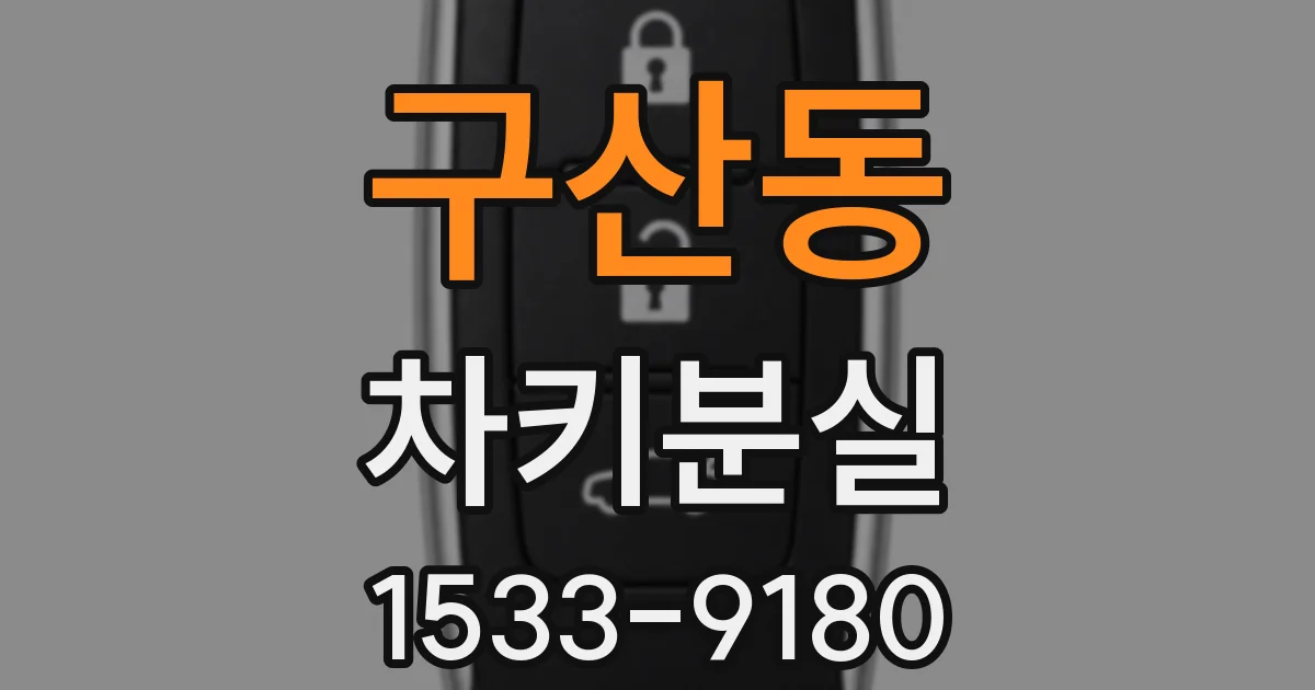 구산동 차키분실