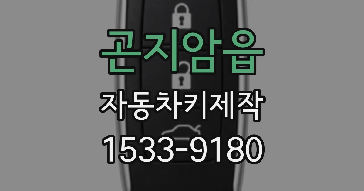 곤지암읍 자동차키제작