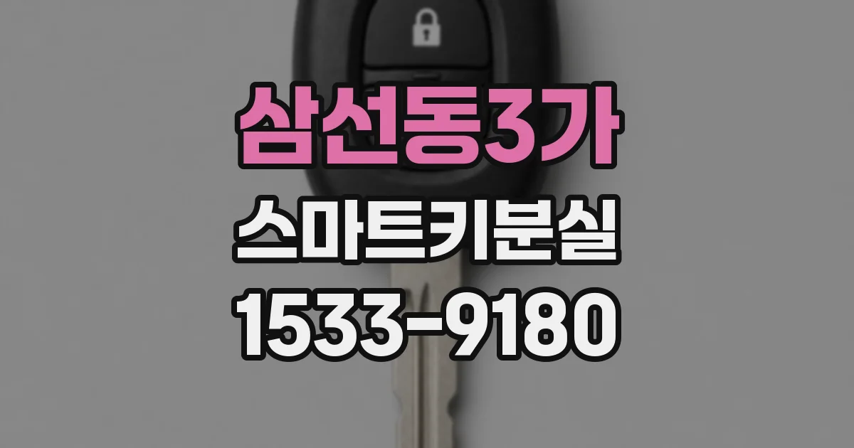 삼선동3가 스마트키분실