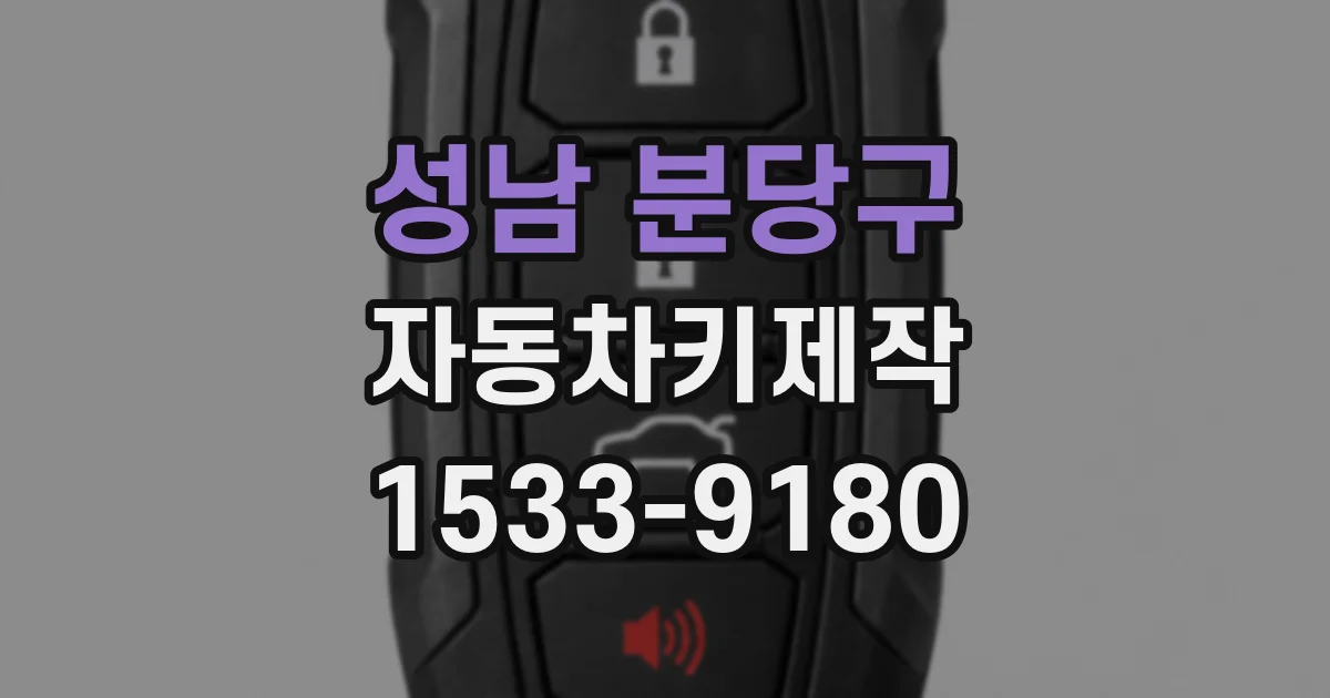 성남 분당구 자동차키제작