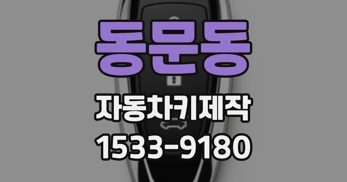 동문동 자동차키제작