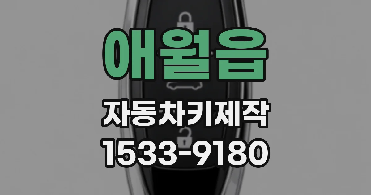 애월읍 자동차키제작