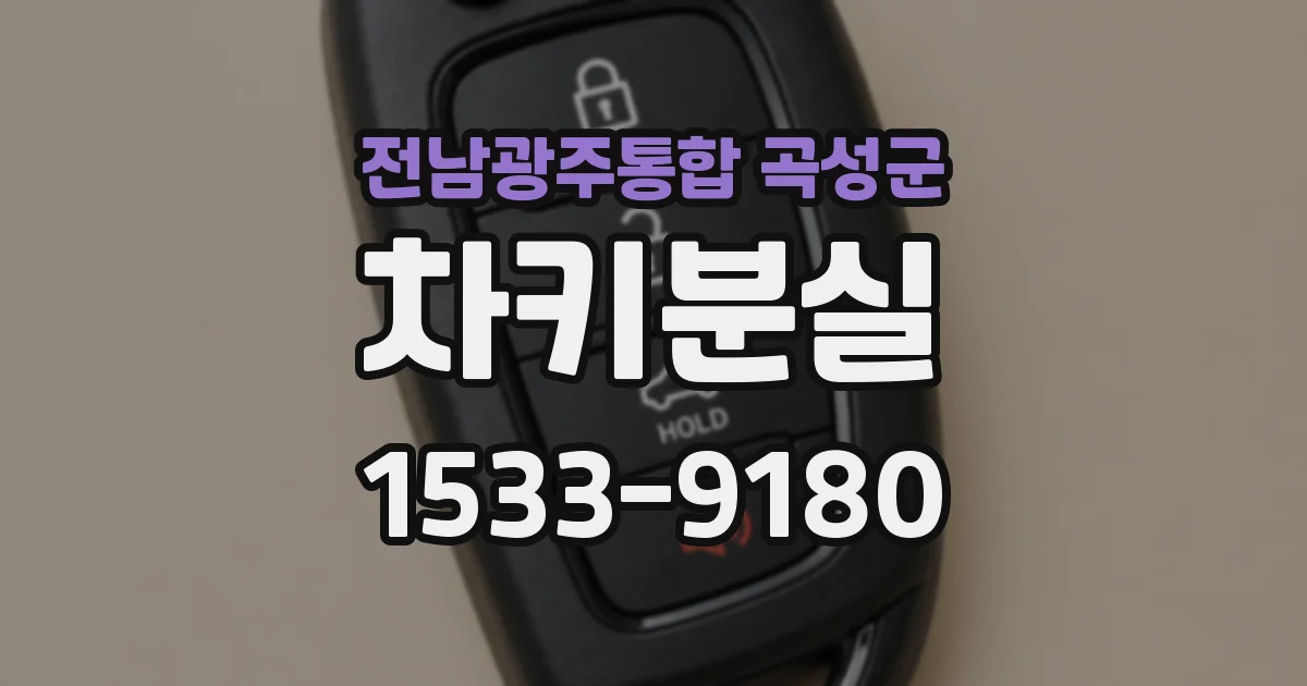 전남광주통합 곡성군 차키분실