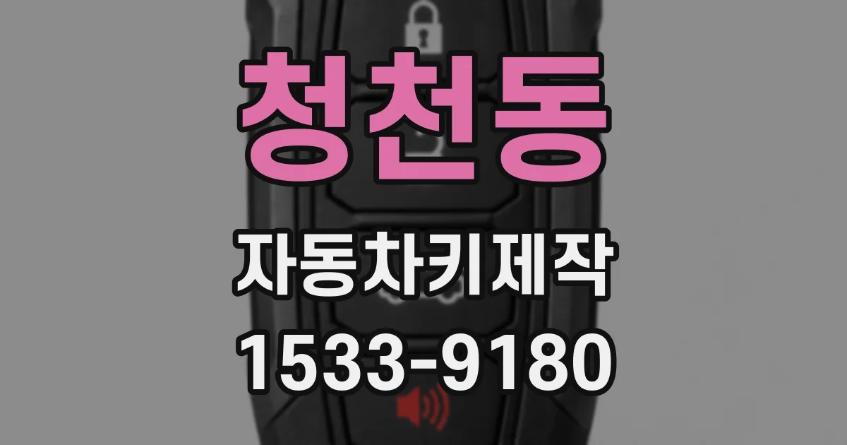 청천동 자동차키제작