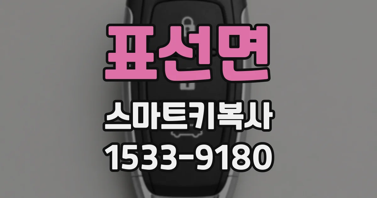 표선면 스마트키복사