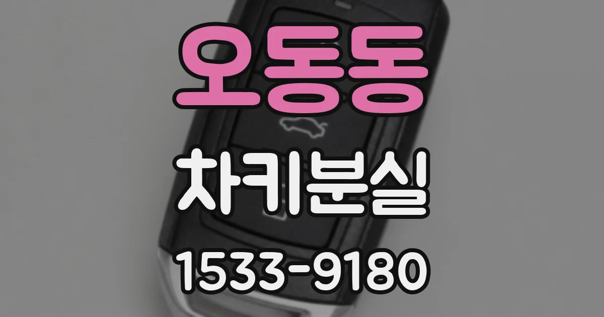 오동동 차키분실