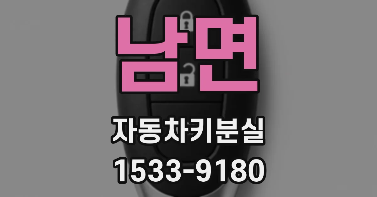 남면 자동차키분실