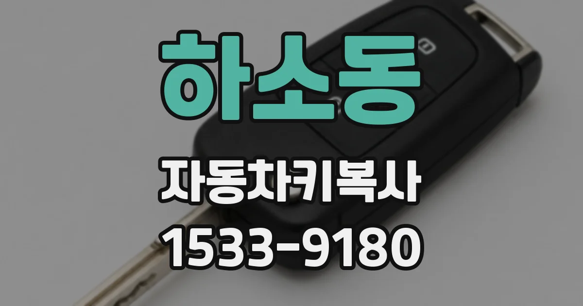 하소동 자동차키복사