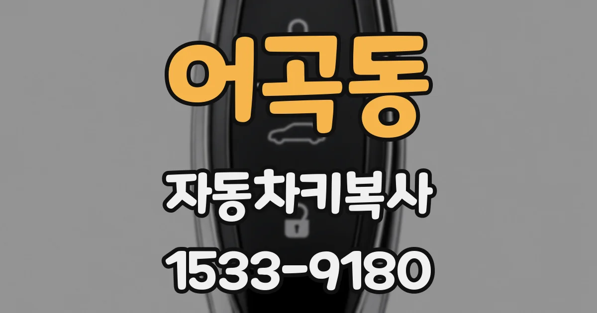 어곡동 자동차키복사