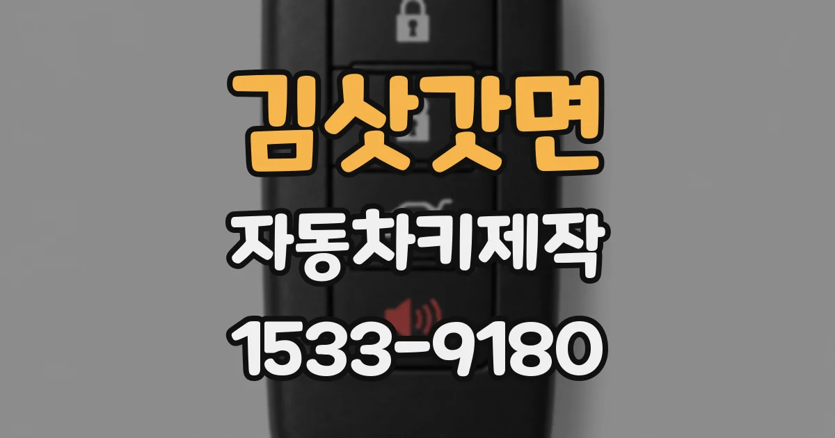 김삿갓면 자동차키제작