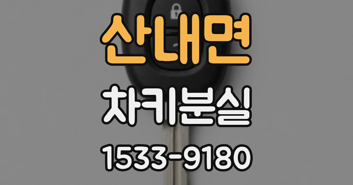 산내면 차키분실