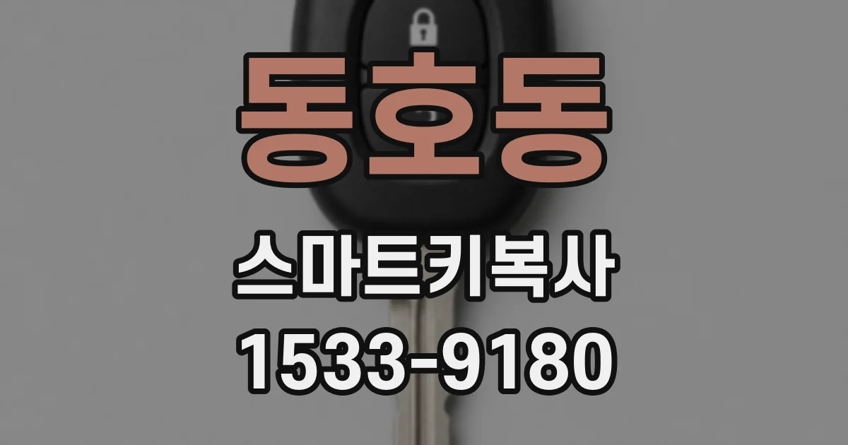 동호동 스마트키복사