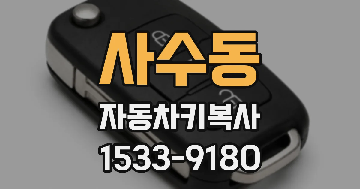 사수동 자동차키복사