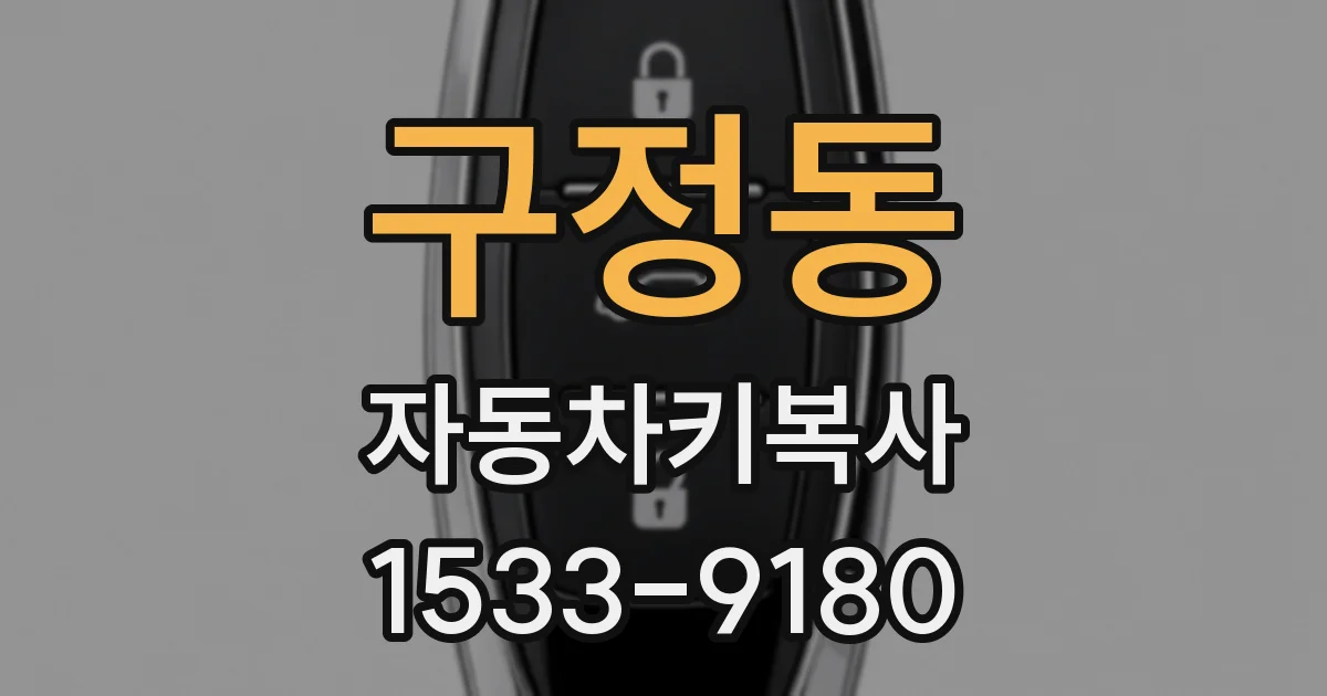 구정동 자동차키복사