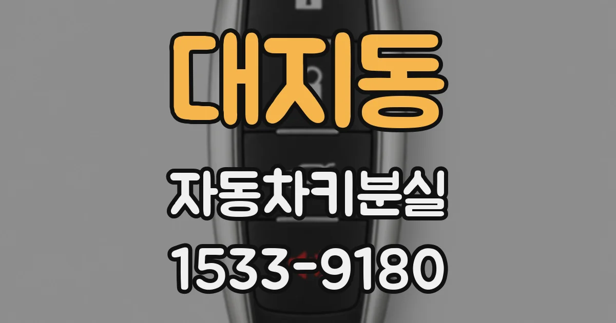 대지동 자동차키분실