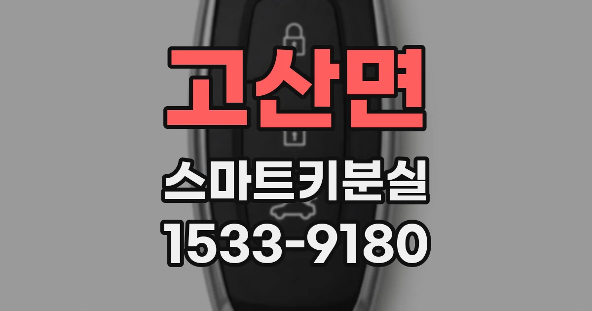 고산면 스마트키분실