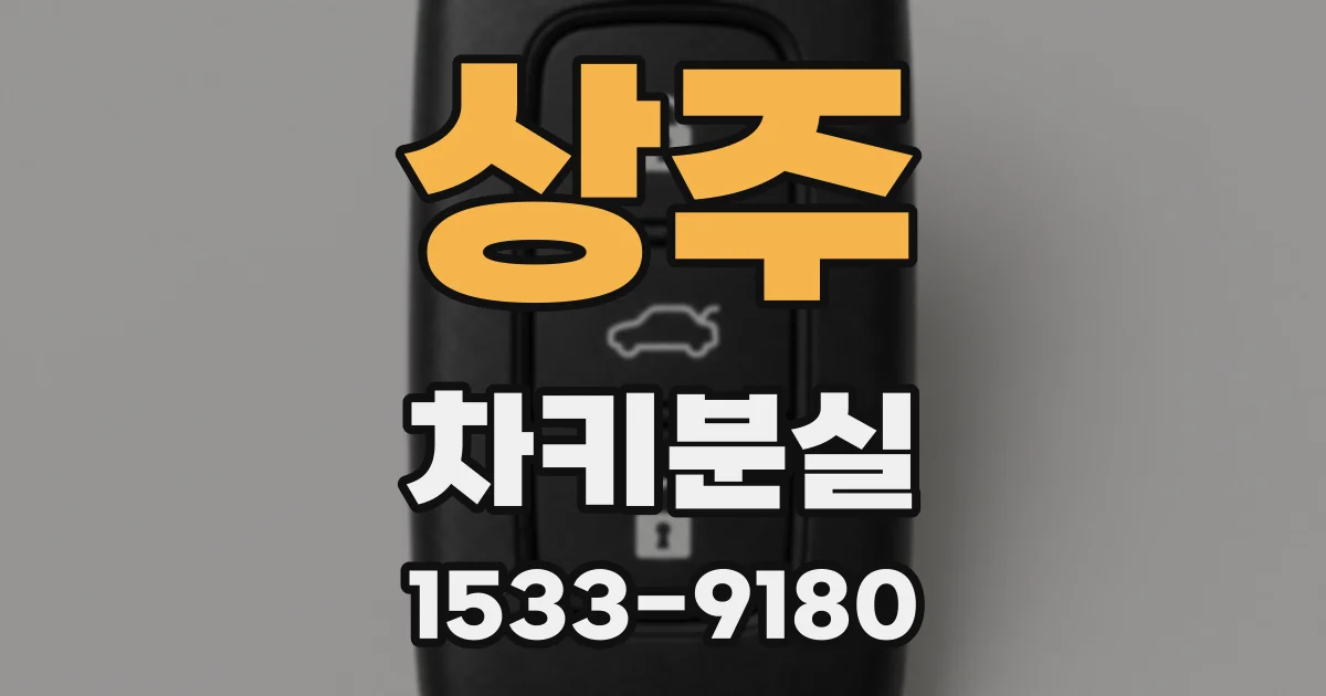 상주 차키분실