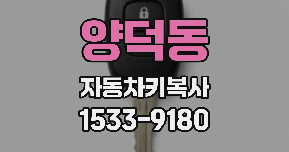 양덕동 자동차키복사
