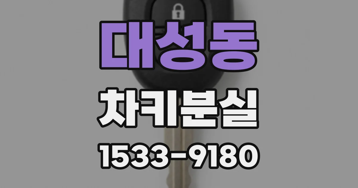 대성동 차키분실