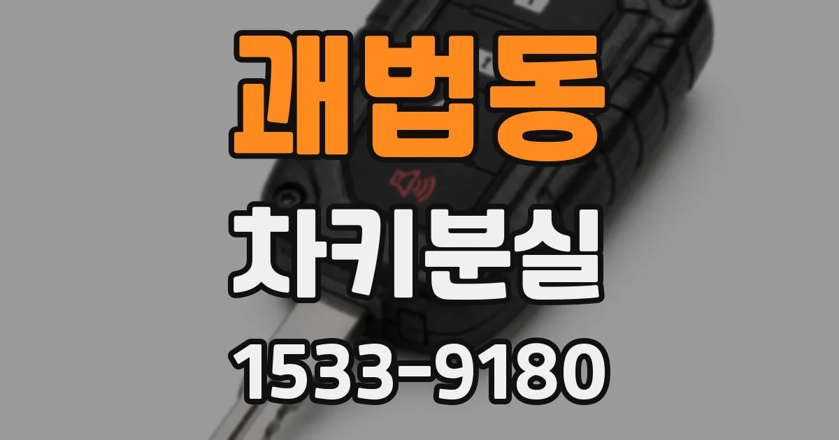 괘법동 차키분실