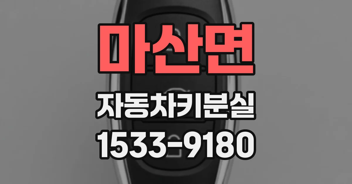 마산면 자동차키분실