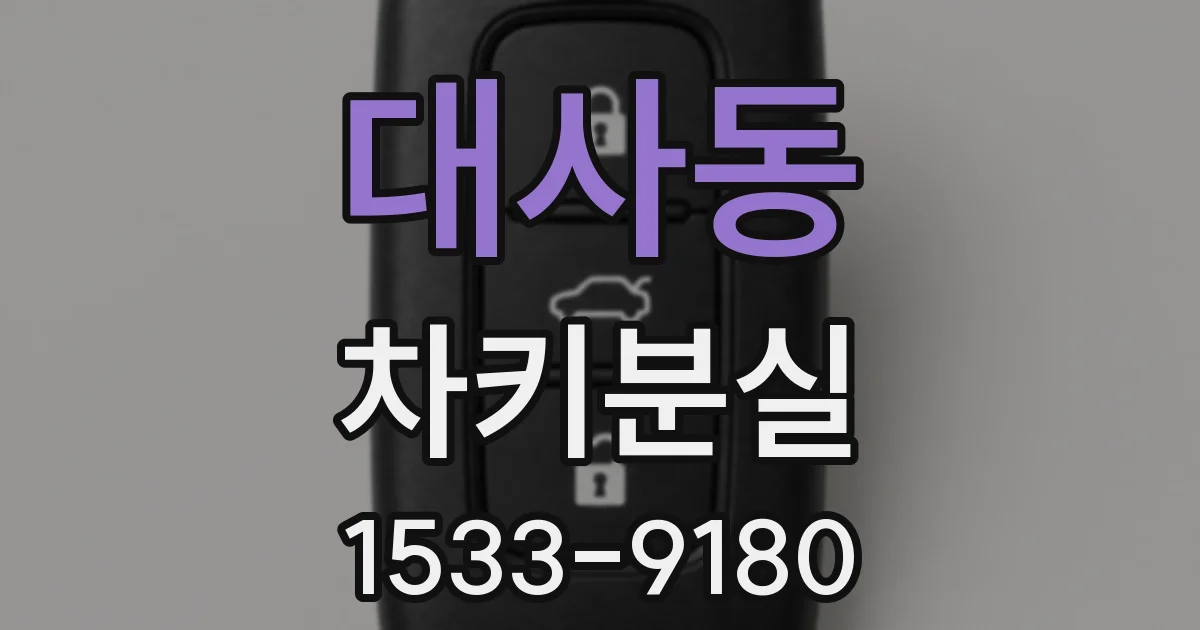 대사동 차키분실