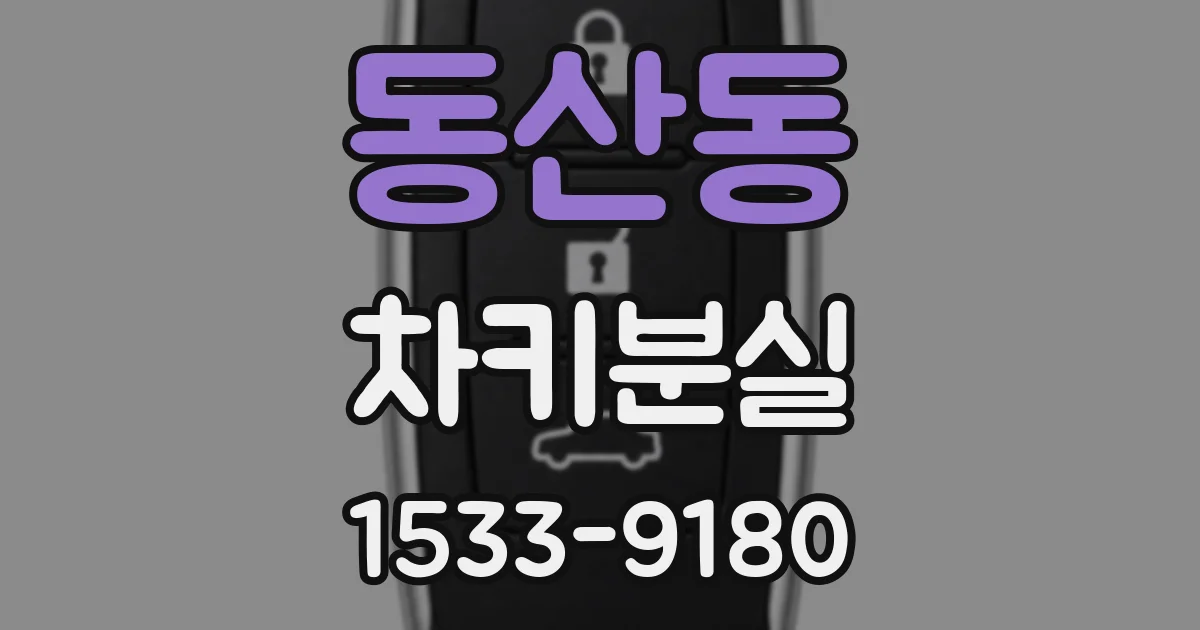 동산동 차키분실