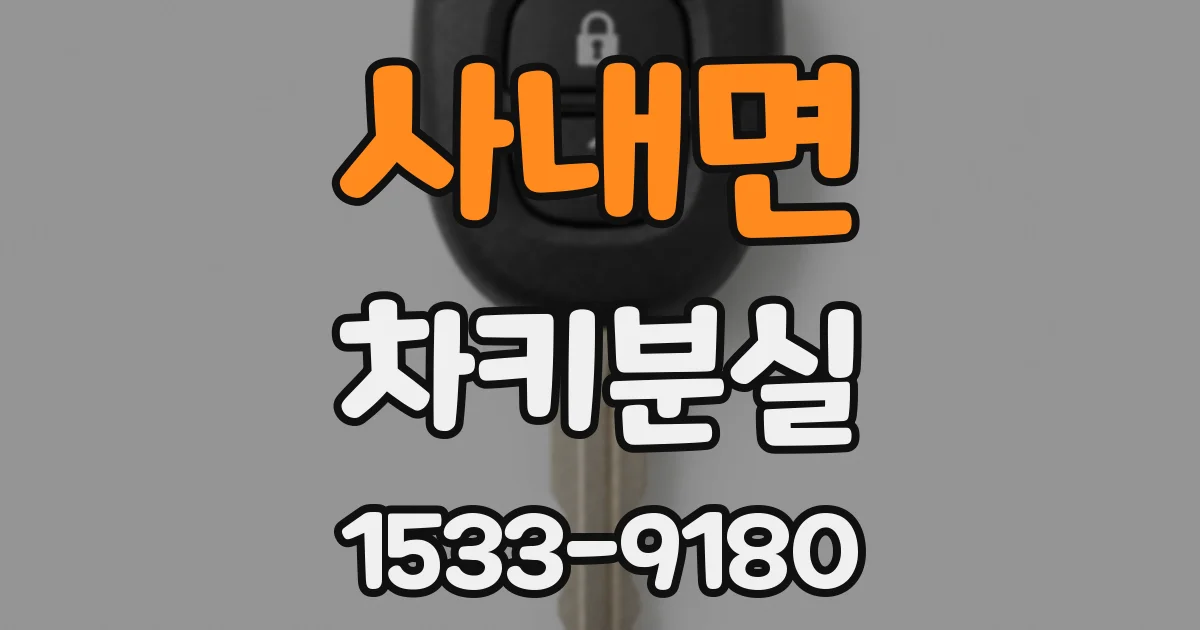 사내면 차키분실