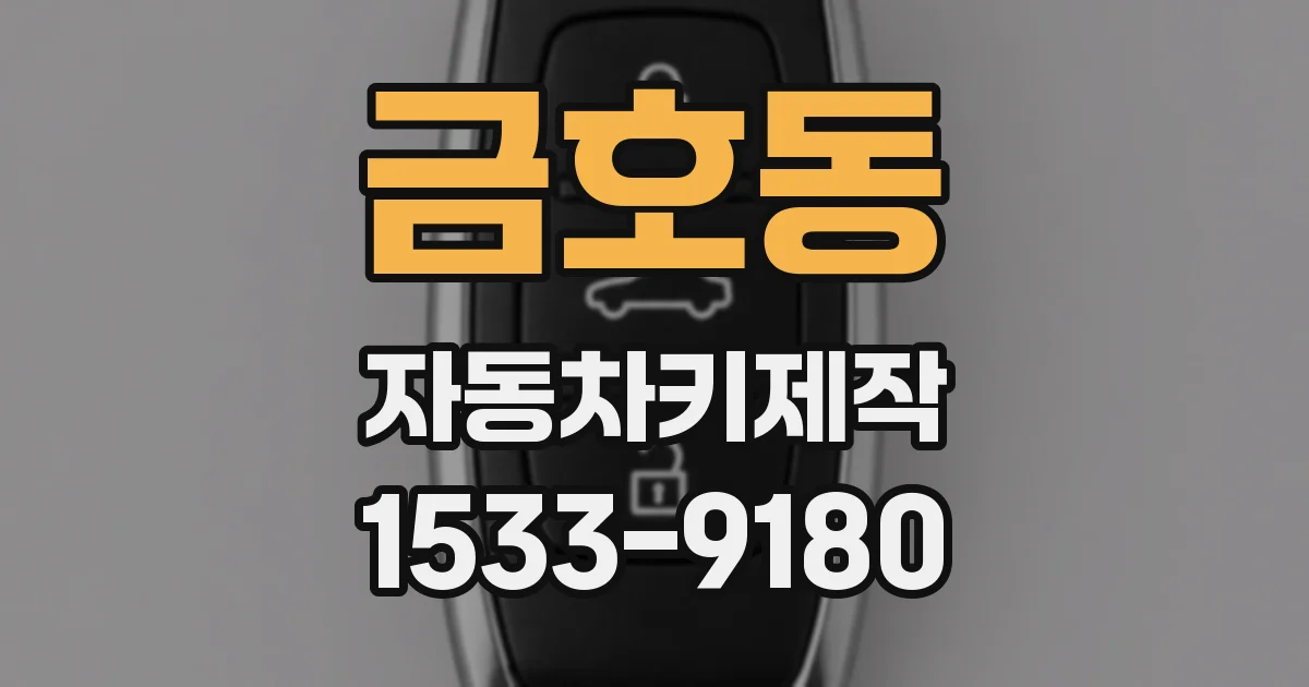 금호동 자동차키제작
