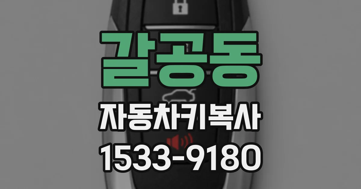 갈공동 자동차키복사
