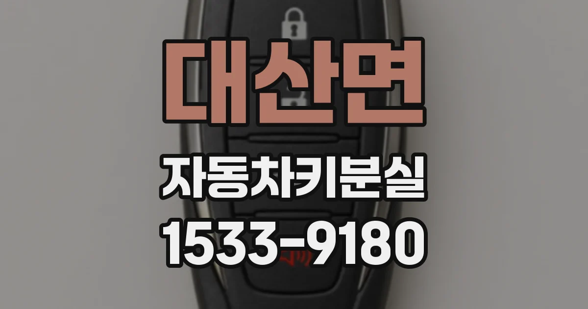 대산면 자동차키분실