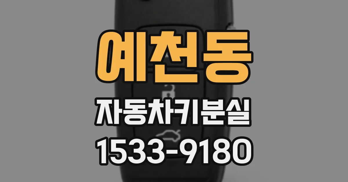 예천동 자동차키분실