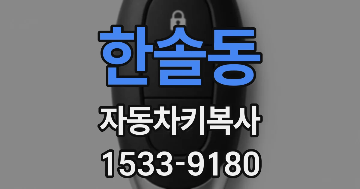 한솔동 자동차키복사