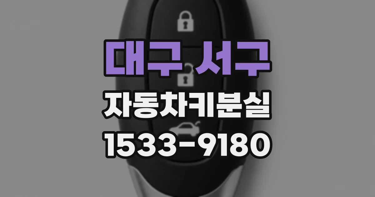 대구 서구 자동차키분실
