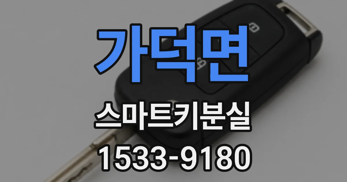 가덕면 스마트키분실