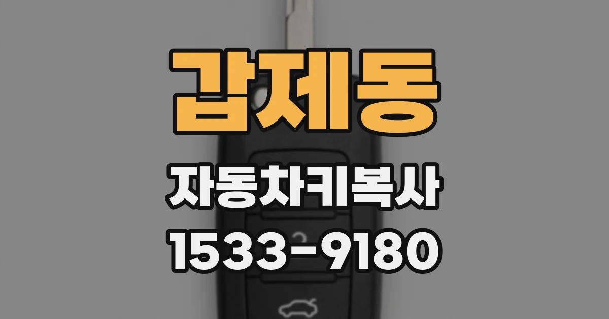 갑제동 자동차키복사