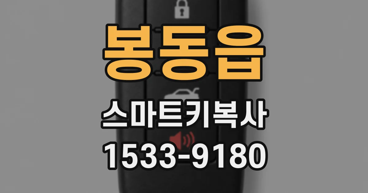 봉동읍 스마트키복사