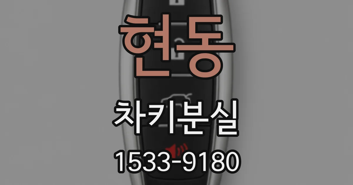 현동 차키분실