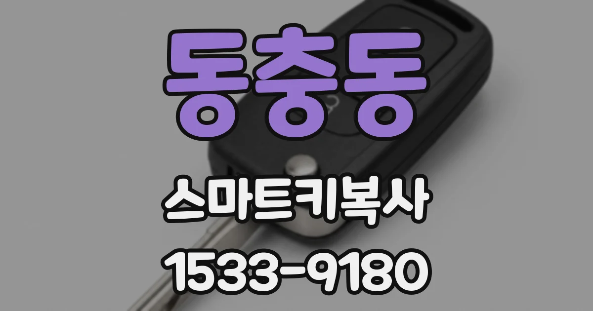 동충동 스마트키복사