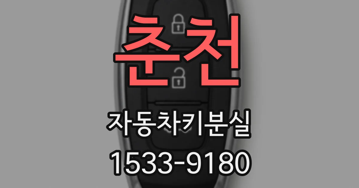 춘천 자동차키분실