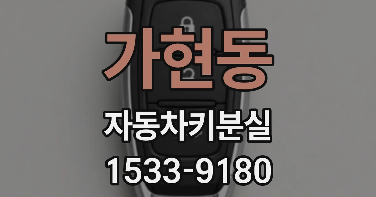 가현동 자동차키분실